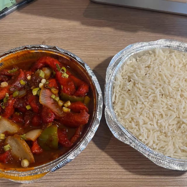 Chili Chicken with Gravy.